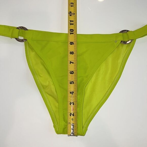 NWOT Topshop Lime Green Bikini Bottoms with Rings Size 10 - Picture 8 of 10